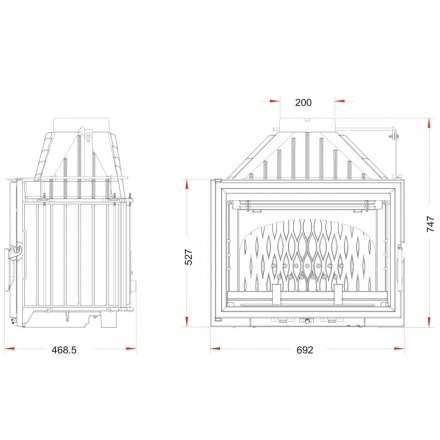 Каминная топка Invicta 700 Grand Vision с шибером в Бобруйске