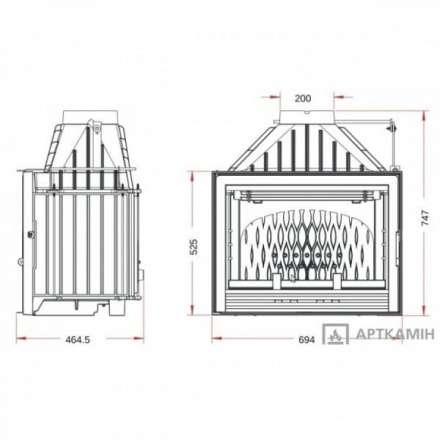 Каминная топка Invicta 700 Compact с шибером в Бобруйске
