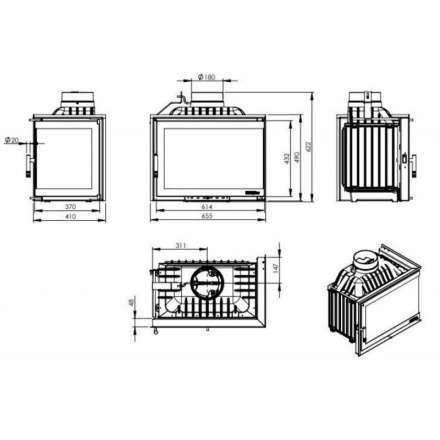 Каминная топка NORDflam Etna left в Бобруйске