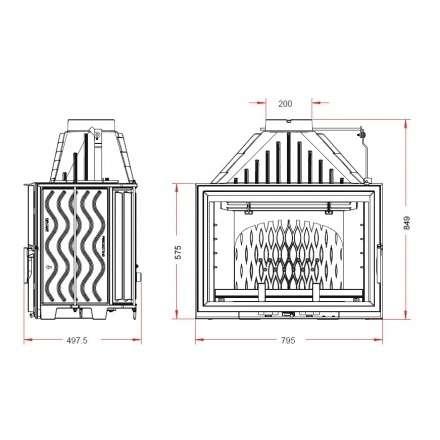 Каминная топка Invicta 800 Grande Vision с шибером в Бобруйске