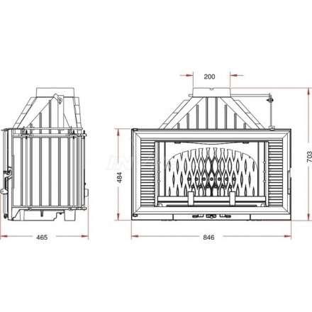 Каминная топка Invicta Horizontal 840 с шибером в Бобруйске