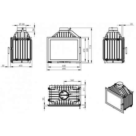 Каминная топка NORDflam Torn в Бобруйске