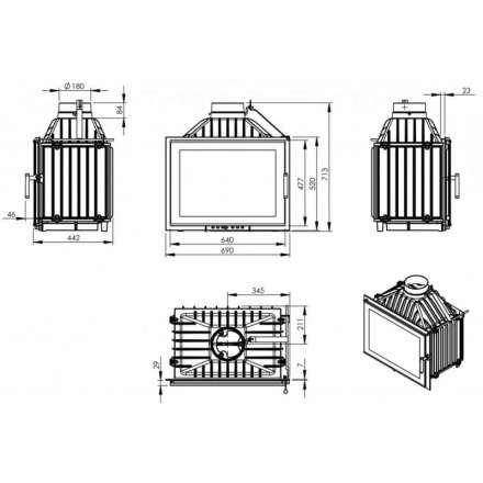Каминная топка NORDflam Torn lux в Бобруйске