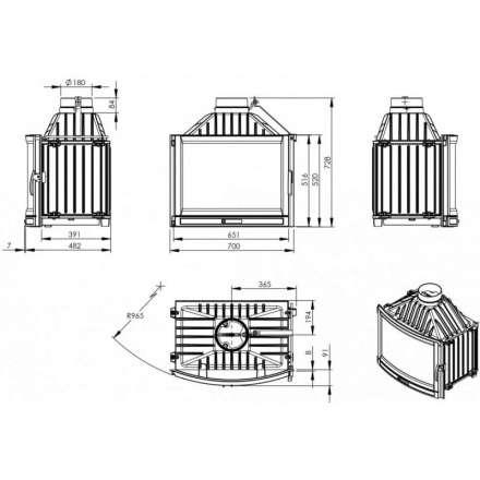 Каминная топка NORDflam Falcon в Бобруйске