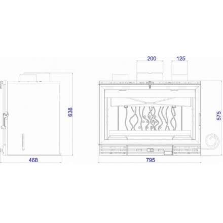 Каминная топка Invicta 800 Grand Vision Turbo в Бобруйске