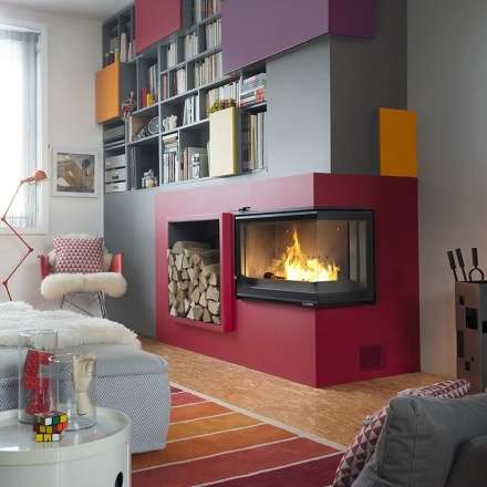 Каминная топка Invicta d’Angle Vitre стекло справа в Бобруйске