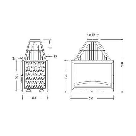 Каминная топка Invicta 800 Double Face в Бобруйске