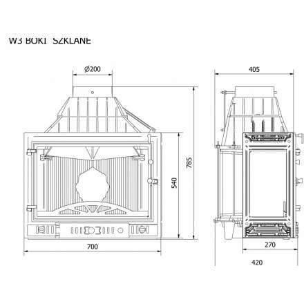 Каминная топка Kawmet W3PLB-16,7 кВт в Бобруйске
