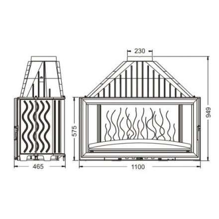 Каминная топка Invicta 1100 Grand Vision в Бобруйске