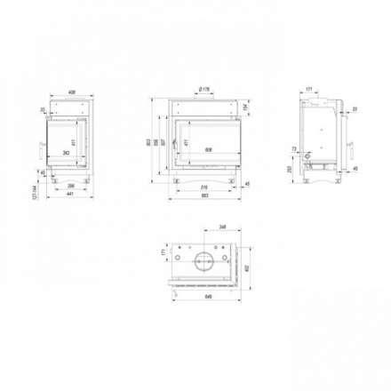 Каминная топка Kratki Maja/PW/BP/12/BS/W/Deco в Бобруйске