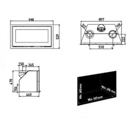 Каминная топка Lotus H470 W в Бобруйске