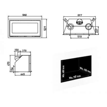 Каминная топка Lotus H470 W Magic в Бобруйске
