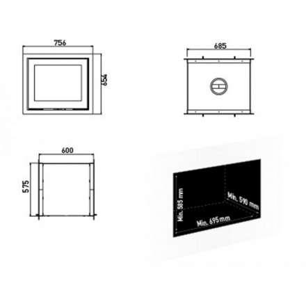 Каминная топка Lotus H570 T Magic в Бобруйске