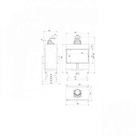 Каминная топка Kratki Lucy/14/T в Бобруйске