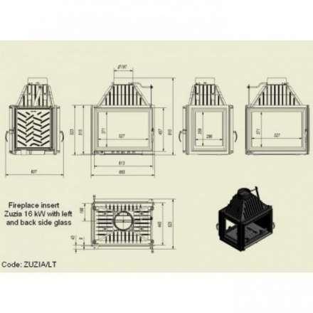Каминная топка Kratki Zuzia/PT в Бобруйске