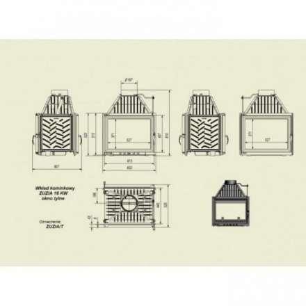 Каминная топка Kratki Zuzia/T в Бобруйске
