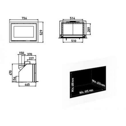 Каминная топка Lotus H470 Magic в Бобруйске