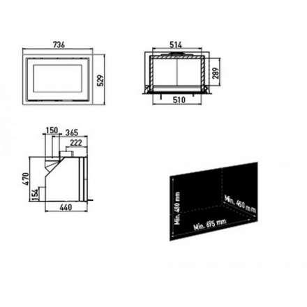 Каминная топка Lotus H470 в Бобруйске