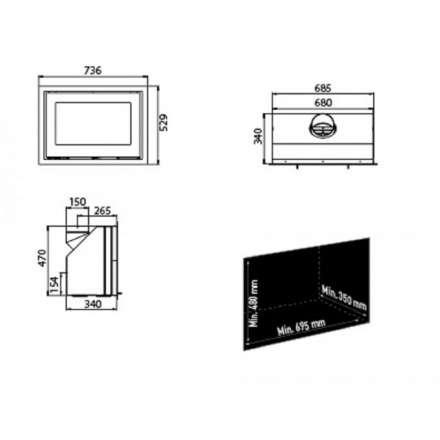 Каминная топка Lotus H370 Petite в Бобруйске