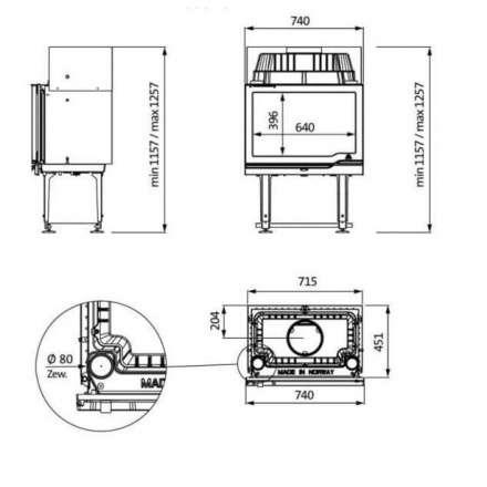 Каминная топка Jotul I 570 Flat в Бобруйске