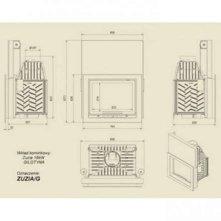 Каминная топка Kratki Zuzia/G в Бобруйске