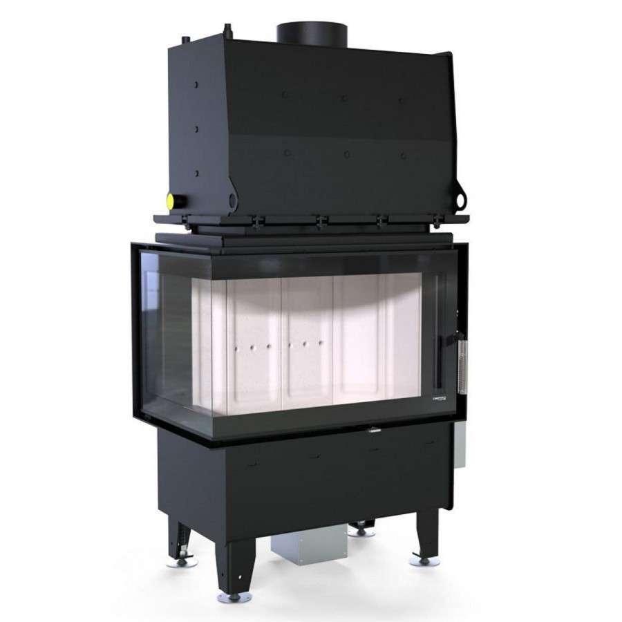 Каминная топка Defro Home RIVA SM BL SHORT угловая, с водяным контуром Амазонка бай фото в Бобруйске