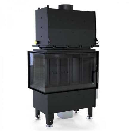 Каминная топка Defro Home RIVA SM BL SHORT угловая, с водяным контуром в Бобруйске