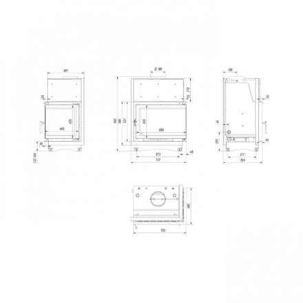 Каминная топка Kratki Zuzia/PW/BP/15/BS/W/Deco в Бобруйске
