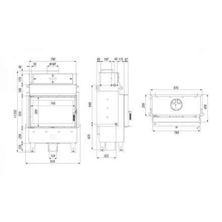 Каминная топка Defro Home Navi ME с водяным контуром в Бобруйске