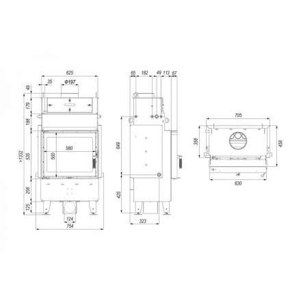Каминная топка Defro Home Navi SM с водяным контуром в Бобруйске