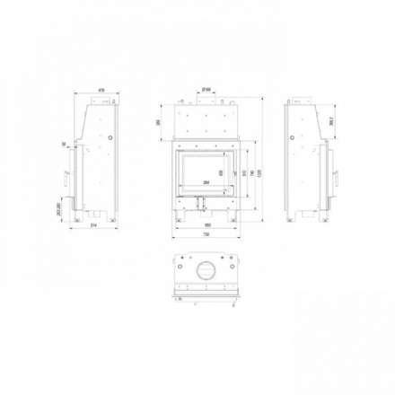 Каминная топка Kratki MBZ/PW/13/W в Бобруйске