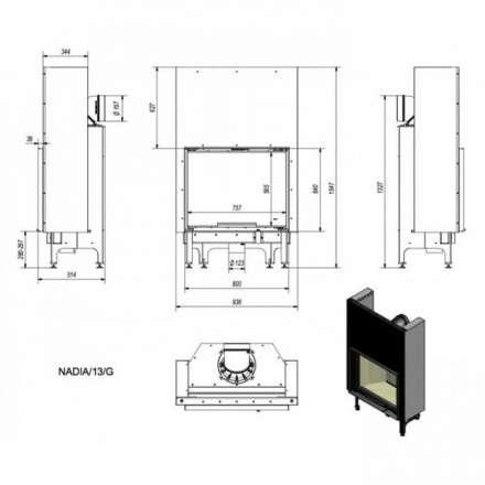 Каминная топка Kratki Nadia/13/G в Бобруйске
