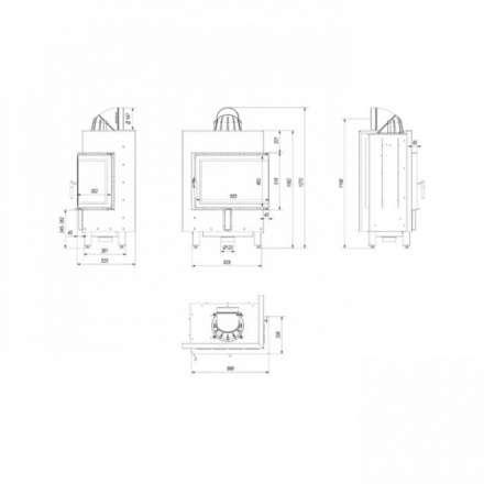 Каминная топка Kratki Lucy/12/P/BS в Бобруйске