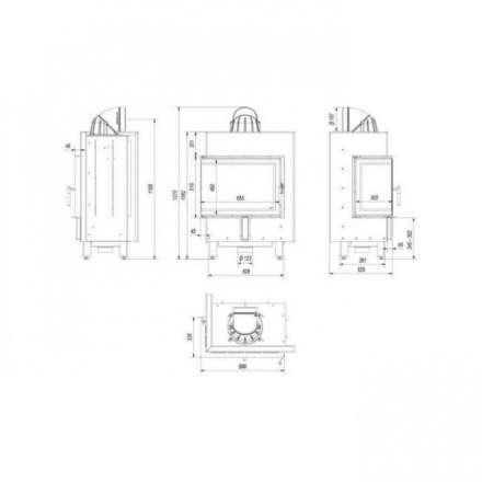 Каминная топка Kratki Lucy/12/L/BS в Бобруйске