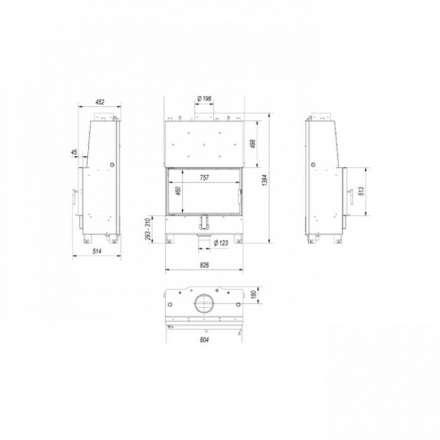 Каминная топка Kratki Lucy/PW/16/W в Бобруйске