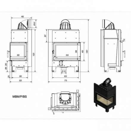 Каминная топка Kratki MBM/P/BS в Бобруйске