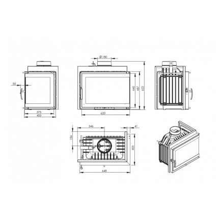 Каминная топка NORDflam Parma left в Бобруйске