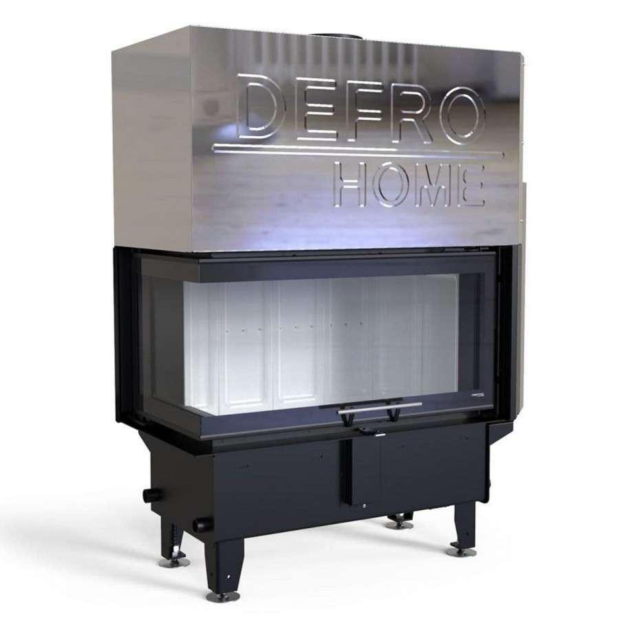 Каминная топка DEFRO HOME RIVA ME BL G SHORT угловая с водяным контуром и подъемом стекла вверх Амазонка бай фото в Бобруйске