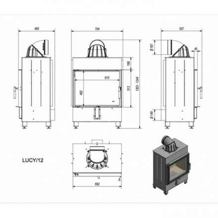 Каминная топка Kratki Lucy/12 в Бобруйске
