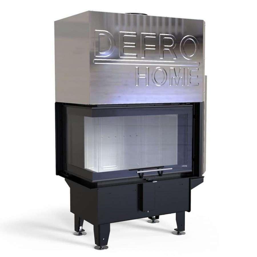 Каминная топка DEFRO HOME RIVA SM BL G SHORT угловая с водяным контуром и подъемом стекла вверх Амазонка бай фото в Бобруйске
