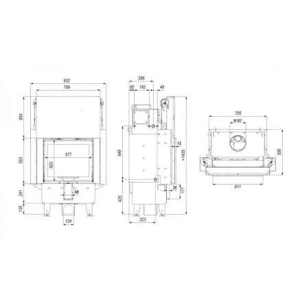 Каминная топка Defro Home Navi SM G с водяным контуром и подъемом стекла вверх в Бобруйске