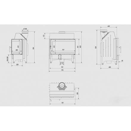 Каминная топка Kratki Zibi/P/BS/DECO в Бобруйске