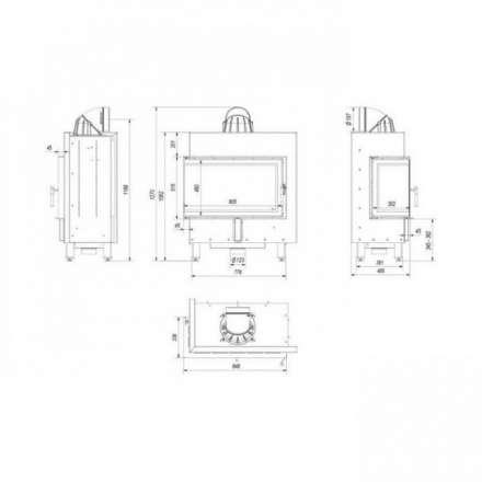 Каминная топка Kratki Lucy/14/L/BS в Бобруйске