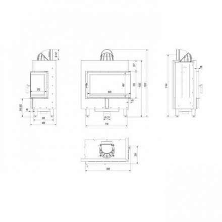 Каминная топка Kratki Lucy/14/P/BS в Бобруйске