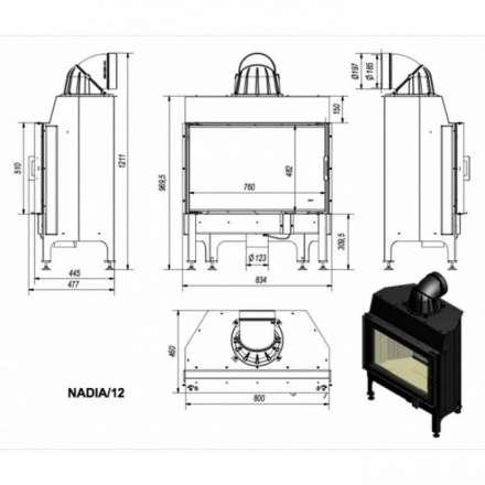 Каминная топка Kratki Nadia/12 в Бобруйске