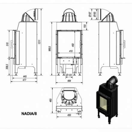 Каминная топка Kratki Nadia/8 в Бобруйске
