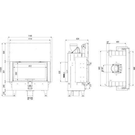 Каминная топка DEFRO HOME INTRA LA T G в Бобруйске