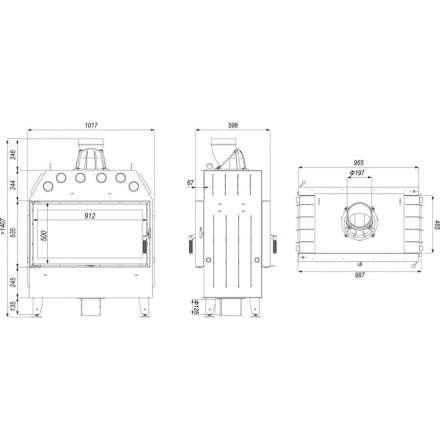 Каминная топка DEFRO HOME INTRA LA T в Бобруйске