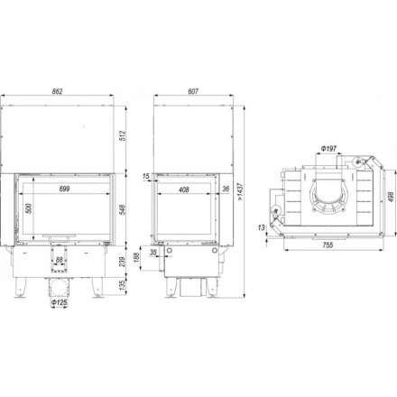 Каминная топка DEFRO HOME INTRA SM BL G в Бобруйске
