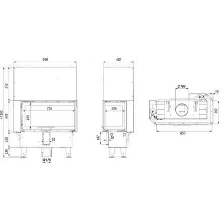 Каминная топка INTRA ME BP SLIM G в Бобруйске